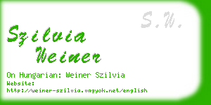 szilvia weiner business card